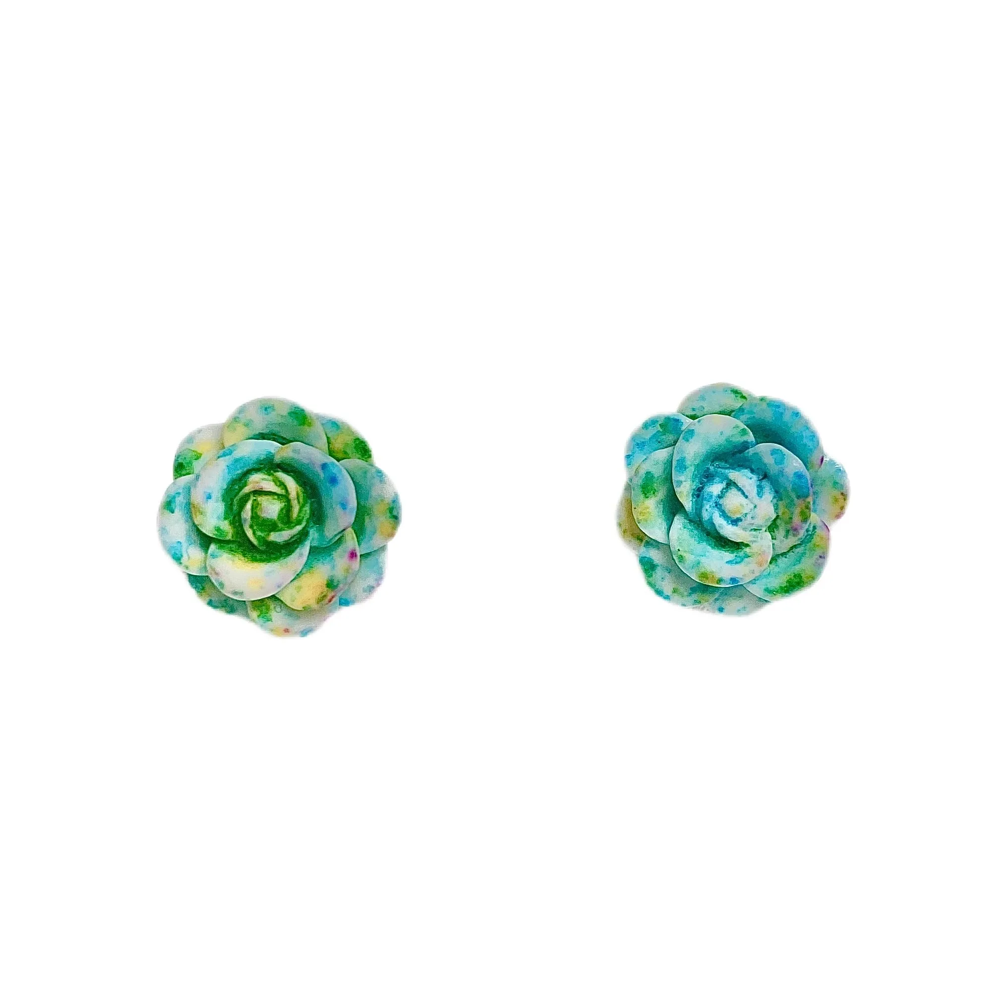 Colorful Rose Earrings