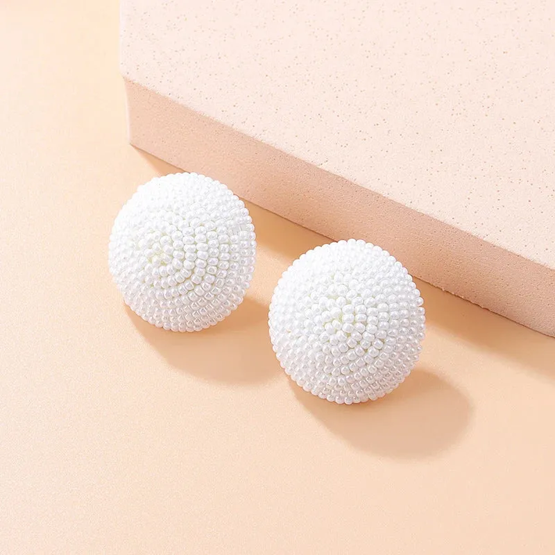 Colorful Tiny Bead Stud Earrings
