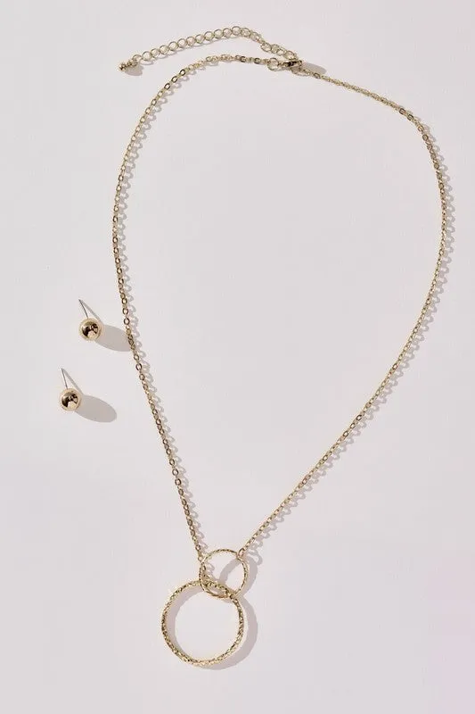 Double Circle Necklace