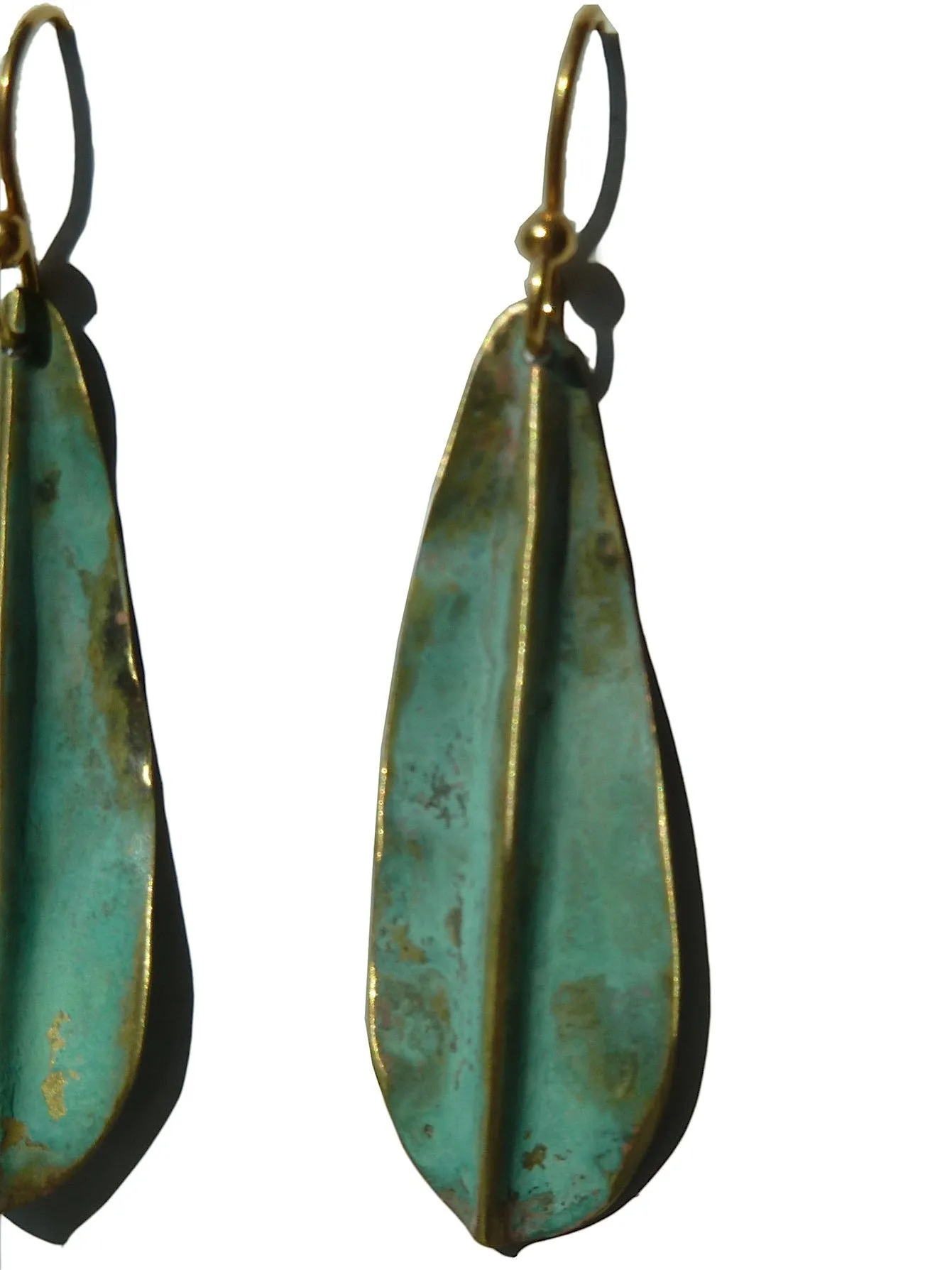Earrings Gold On Brass Small Leaf By Sibilia