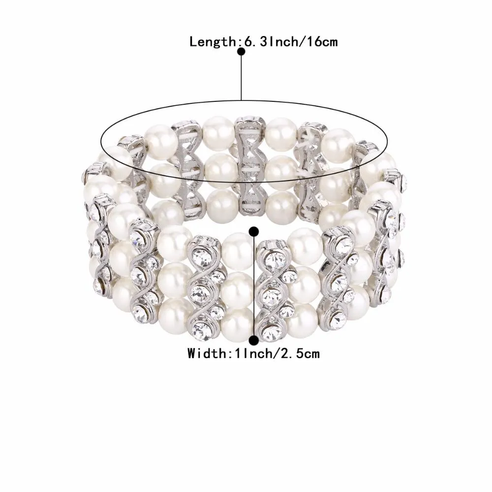 Elegant Elastic Infinity Bridal Tennis Bracelet