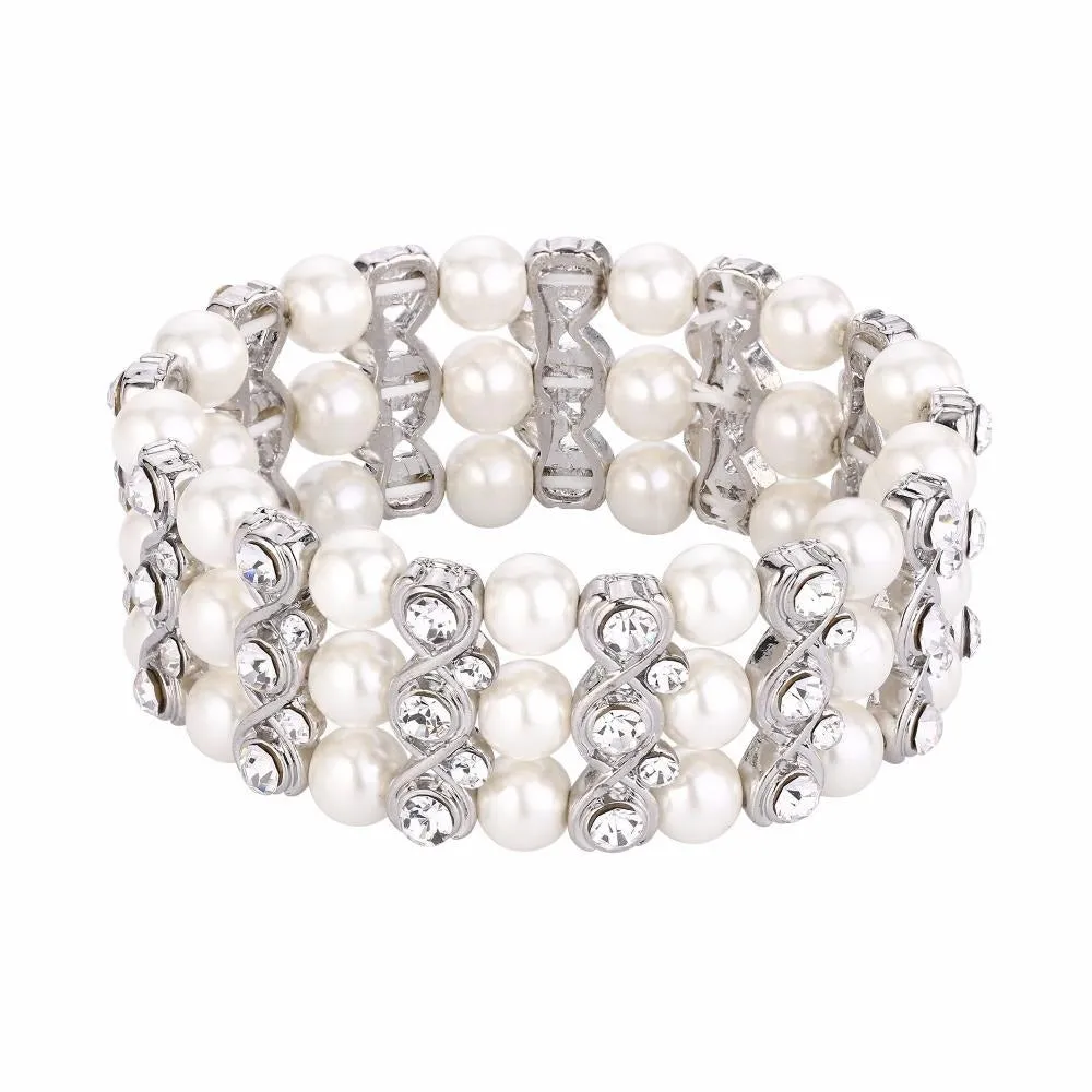 Elegant Elastic Infinity Bridal Tennis Bracelet