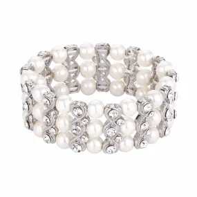 Elegant Elastic Infinity Bridal Tennis Bracelet