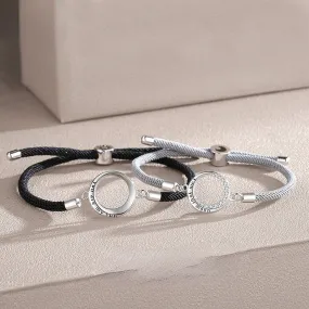 Engravable Sun and Moon Bracelets Set for Couples