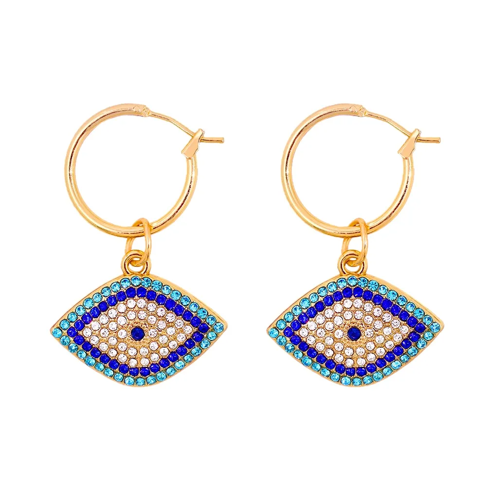Evil Eye Hoop Earrings