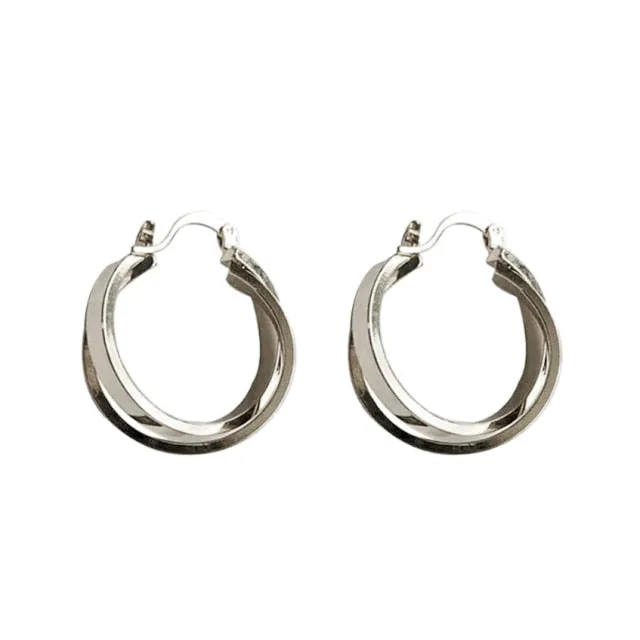 Fashion New Stainless Steel Stud Earrings For Women