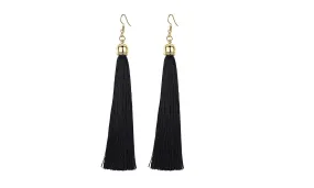 Fiber Long Tassel Earrings