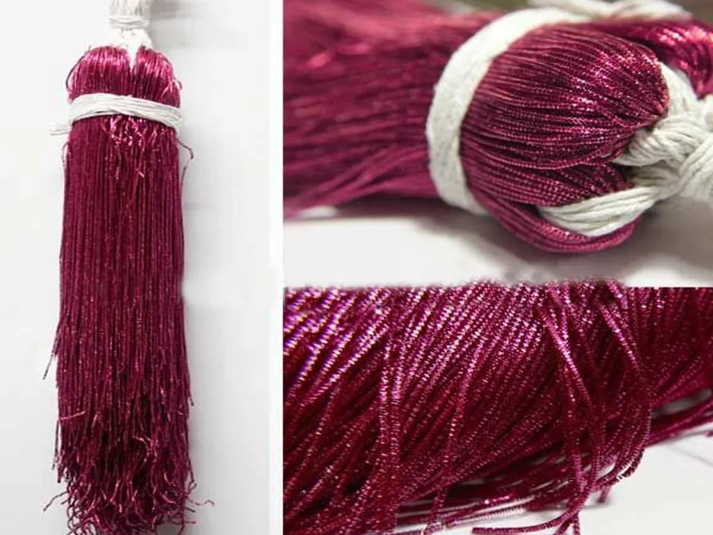 Fuchsia Pink Nakshi / Bullion Wire