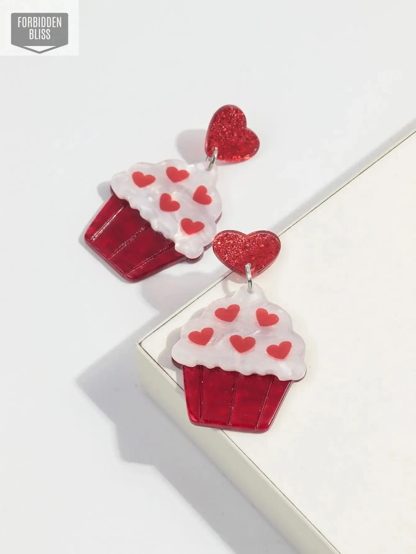 Glitter Heart Shape Earrings