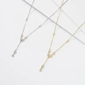 Gold and Silver Teardrop Necklaces