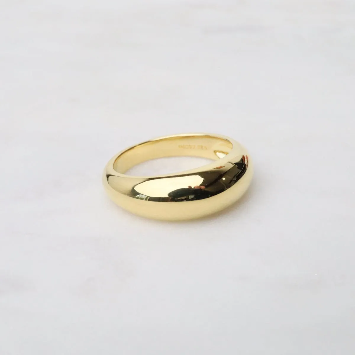 Gold Vermeil Medium Dome Ring
