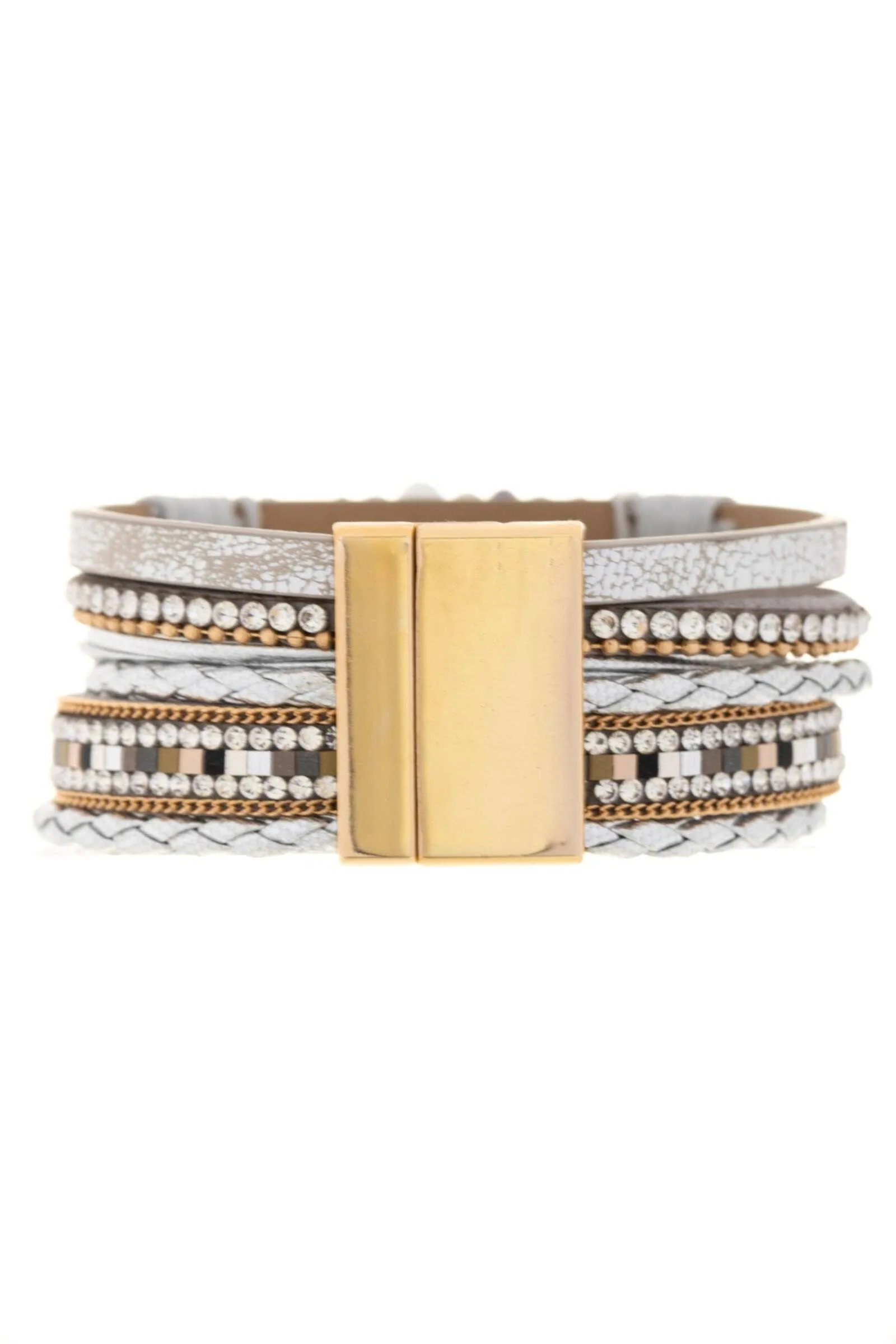 Golden Heart Beaded Bracelet