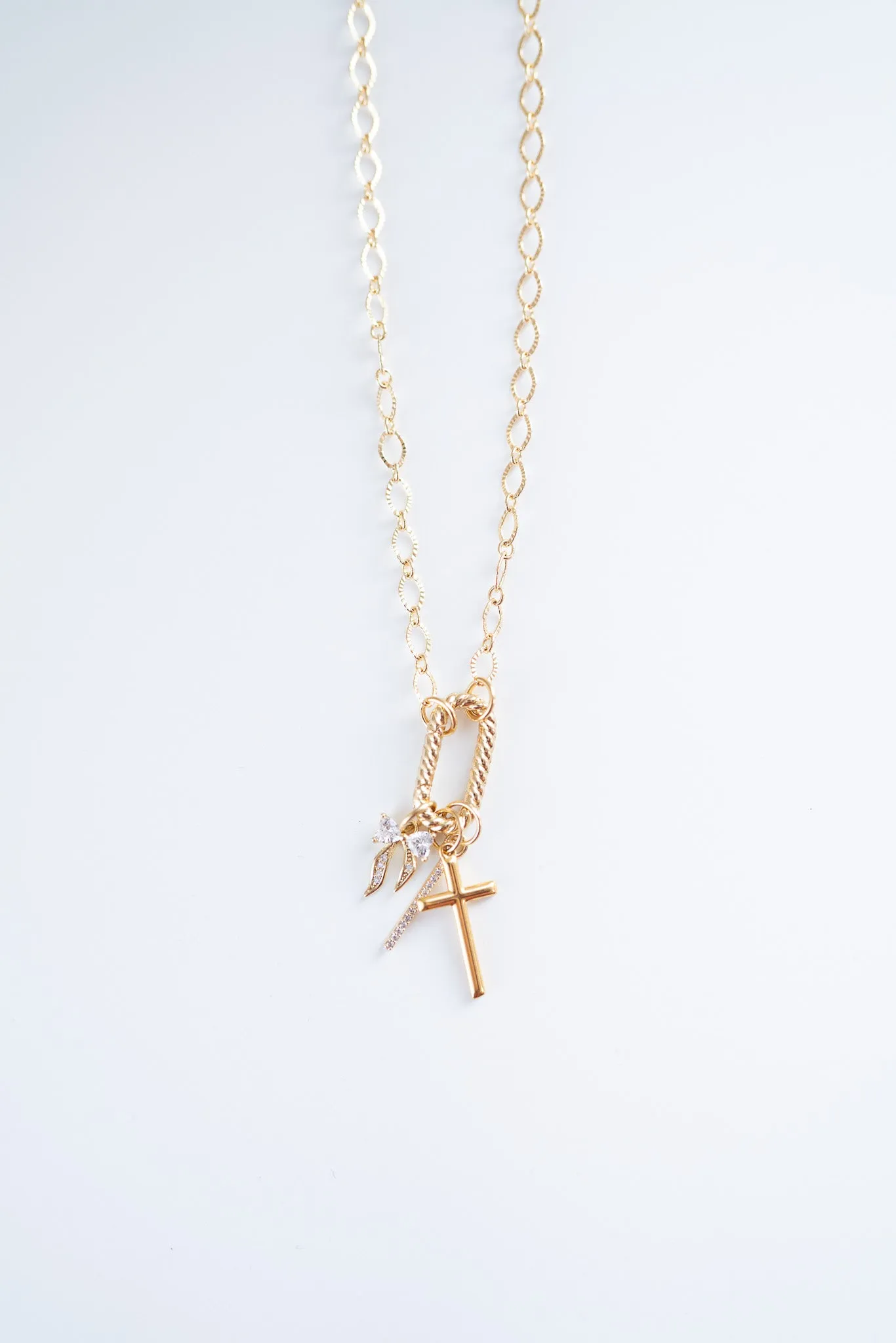 Graceful Gold Charm Necklace