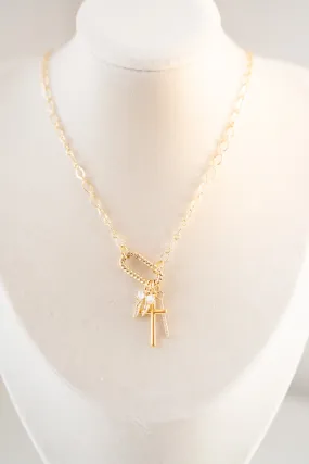 Graceful Gold Charm Necklace