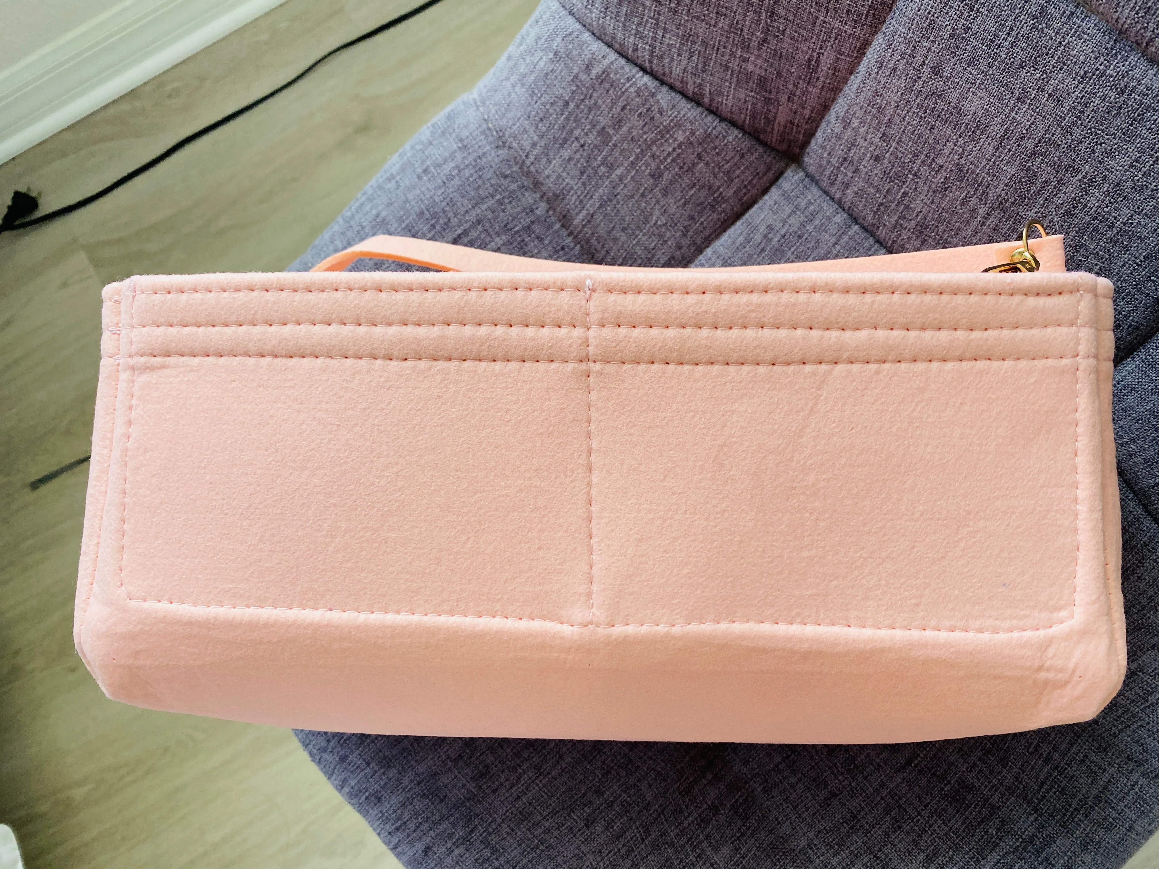 Graceful PM LV Purse Organizer Insert, Rose Ballerine, 3mm Felt, Shaper/Liner/Protector, Only @AlgorithmBags® for Louis Vuitton