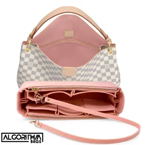 Graceful PM LV Purse Organizer Insert, Rose Ballerine, 3mm Felt, Shaper/Liner/Protector, Only @AlgorithmBags® for Louis Vuitton