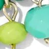 Green Beaded Hoop Drop Earring