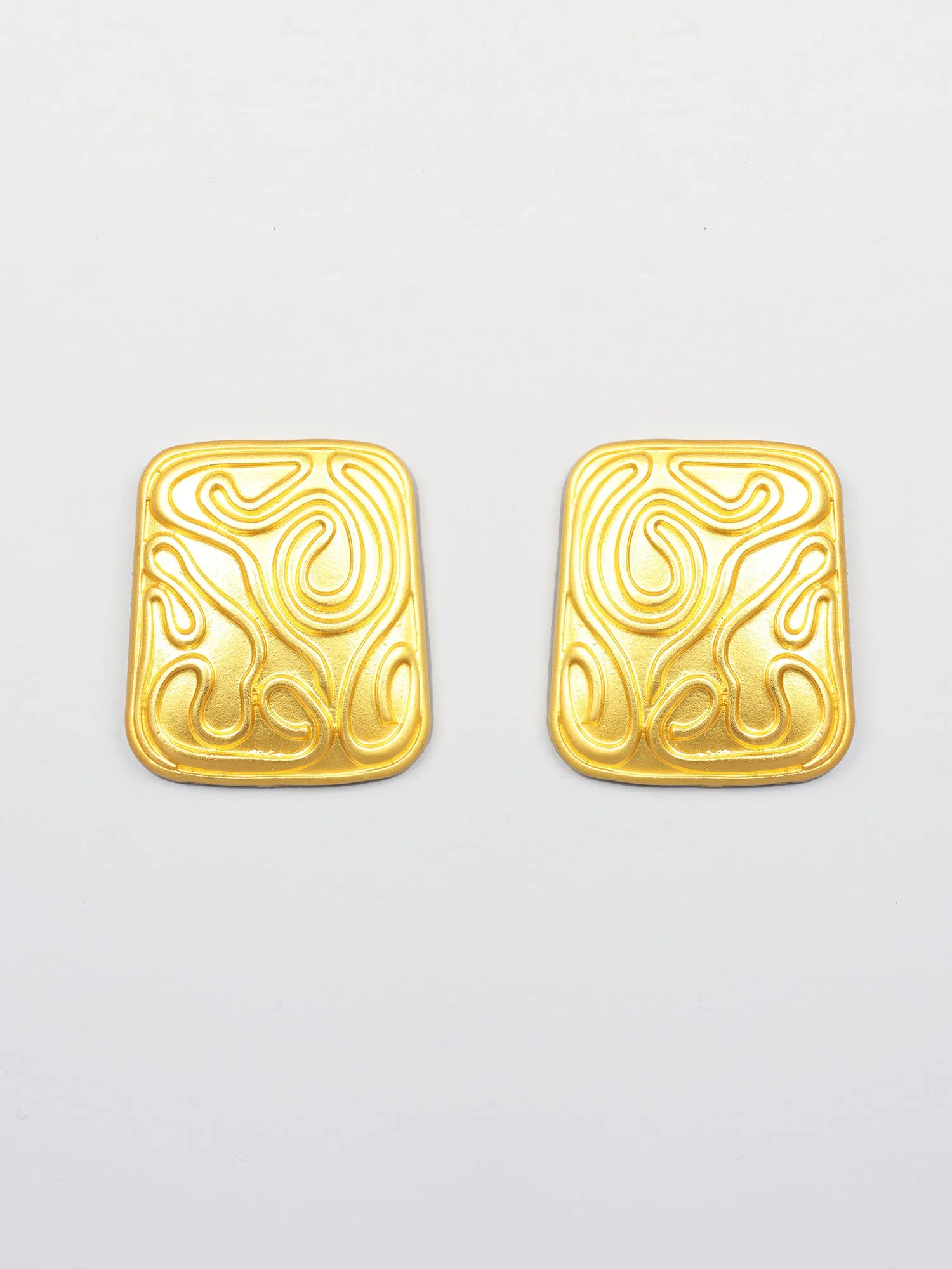 Handcrafted Gold Plated Brass Earrings