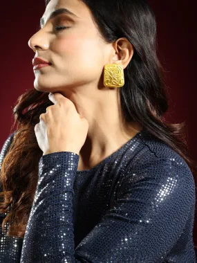 Handcrafted Gold Plated Brass Earrings