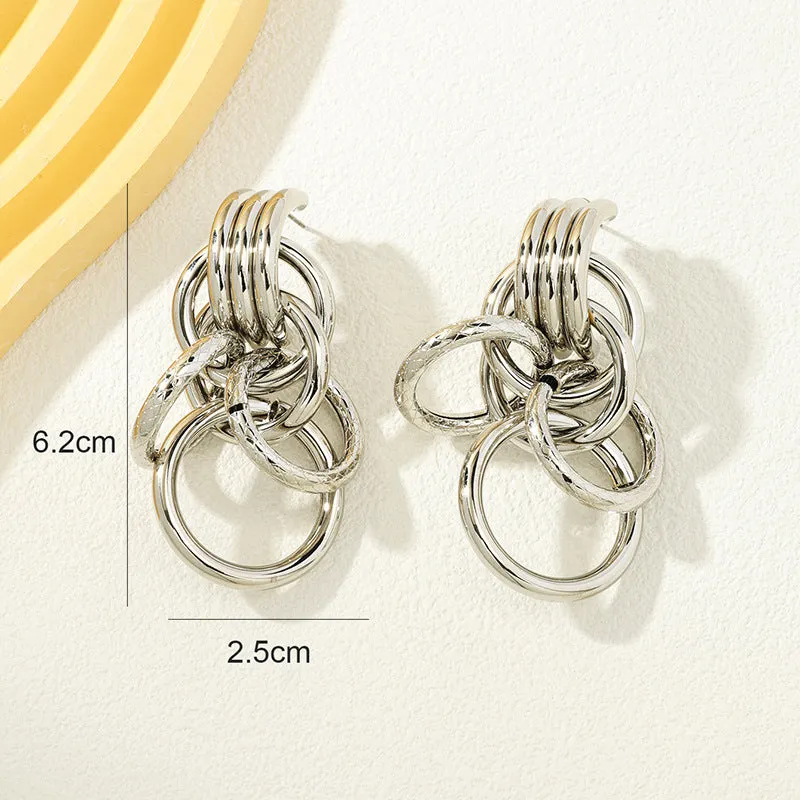 Holiday Style Metal Chain Earrings - Vienna Verve Collection
