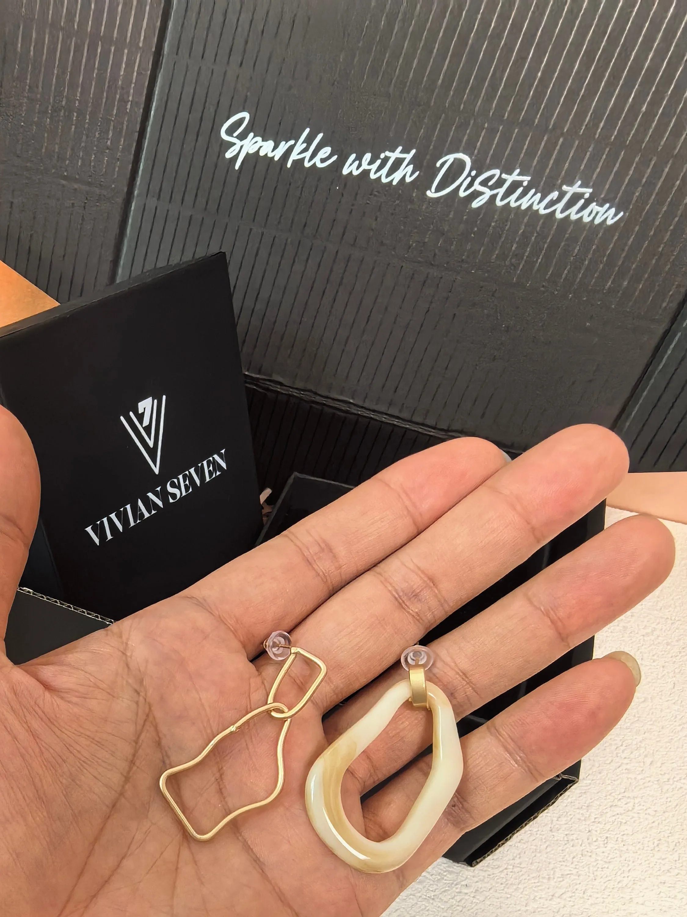 Irregular Resin Hoop Drop Statement Earrings