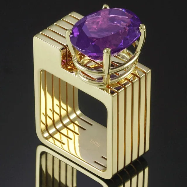Judy Unique Fashion Women Silver Gold Rings Promise Wedding Engagement Rings