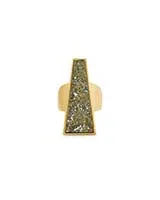 Kendra Scott Collins Cocktail Ring in Olive Epidote