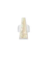 Kendra Scott Collins Silver Cocktail Ring in White Abalone
