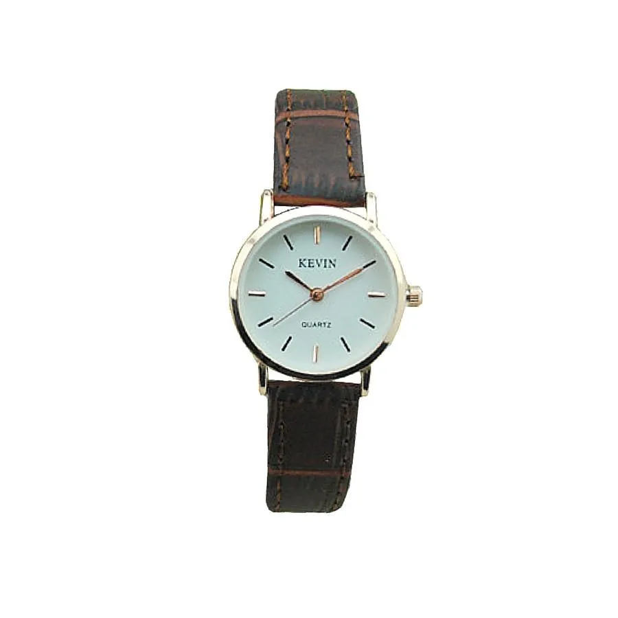 Kevin Signore Men's Brown Leather Strap Watch
