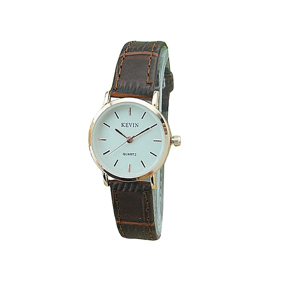 Kevin Signore Men's Brown Leather Strap Watch