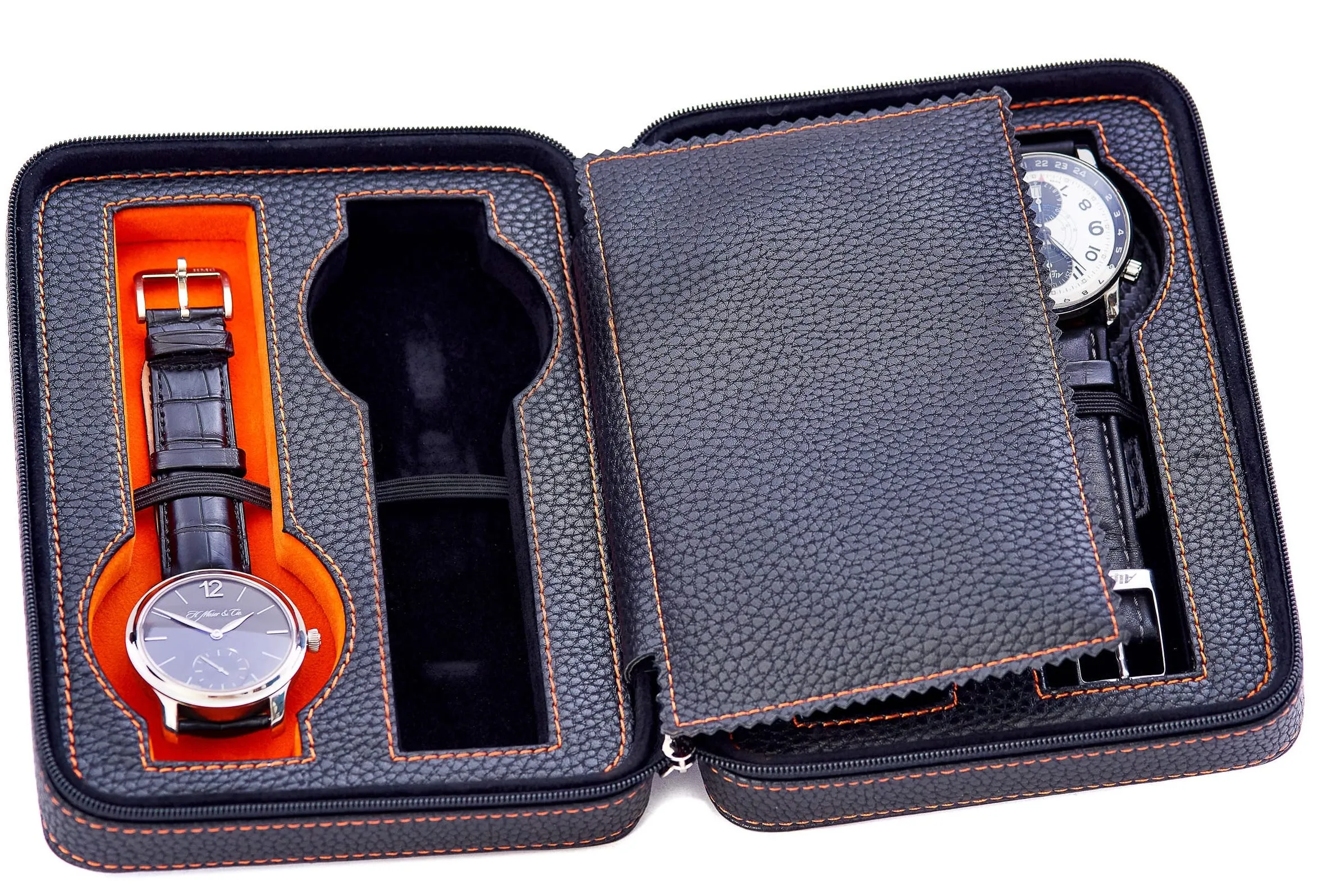 LNCH Watch Case Black And ORSange