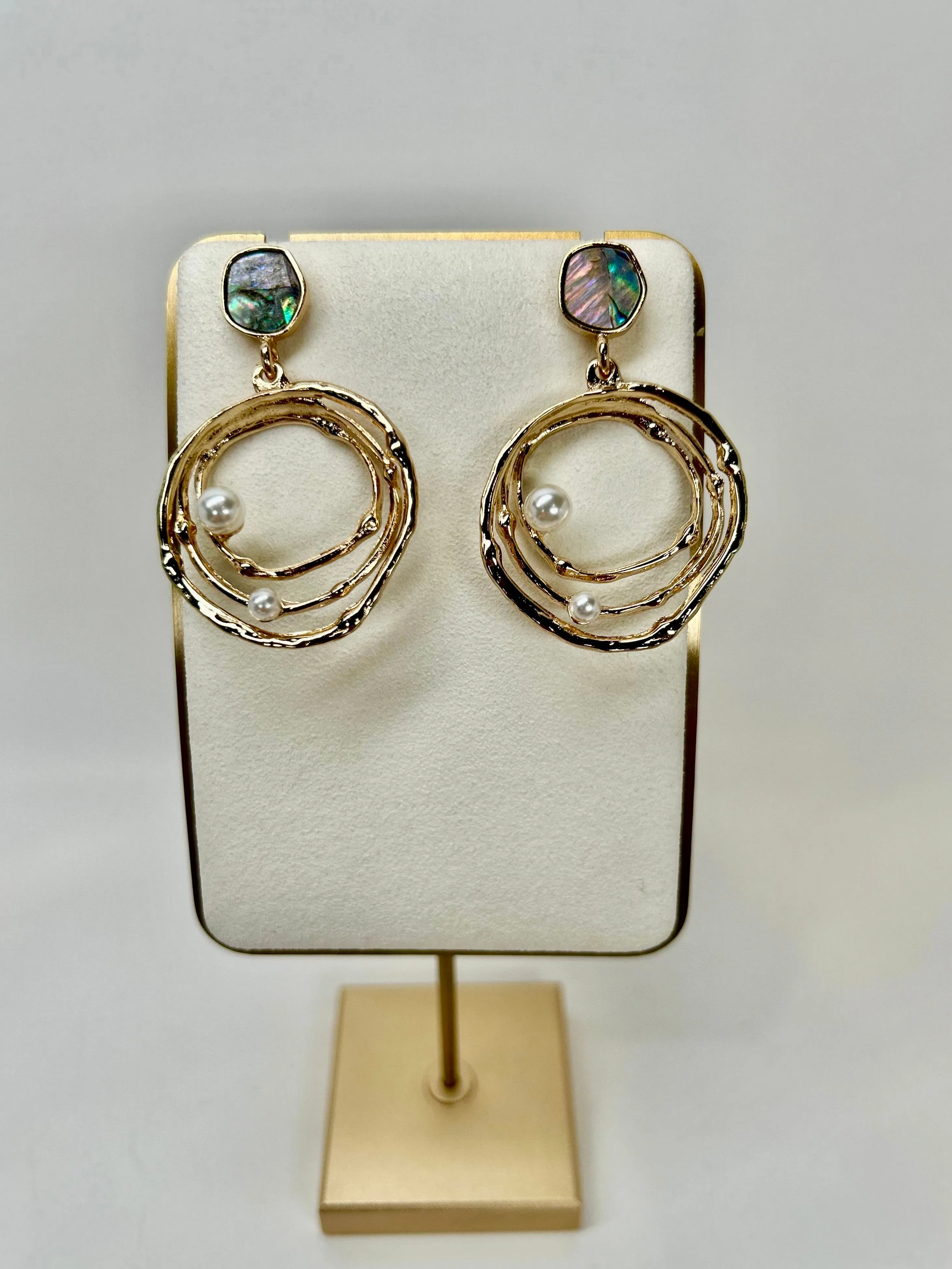 Martina - Gold Swirl Earrings