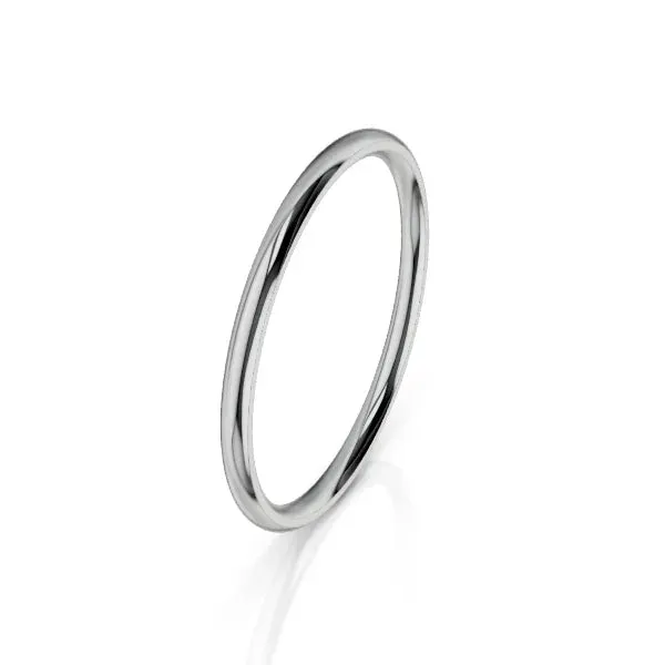 Medium Round 2mm - Platinum