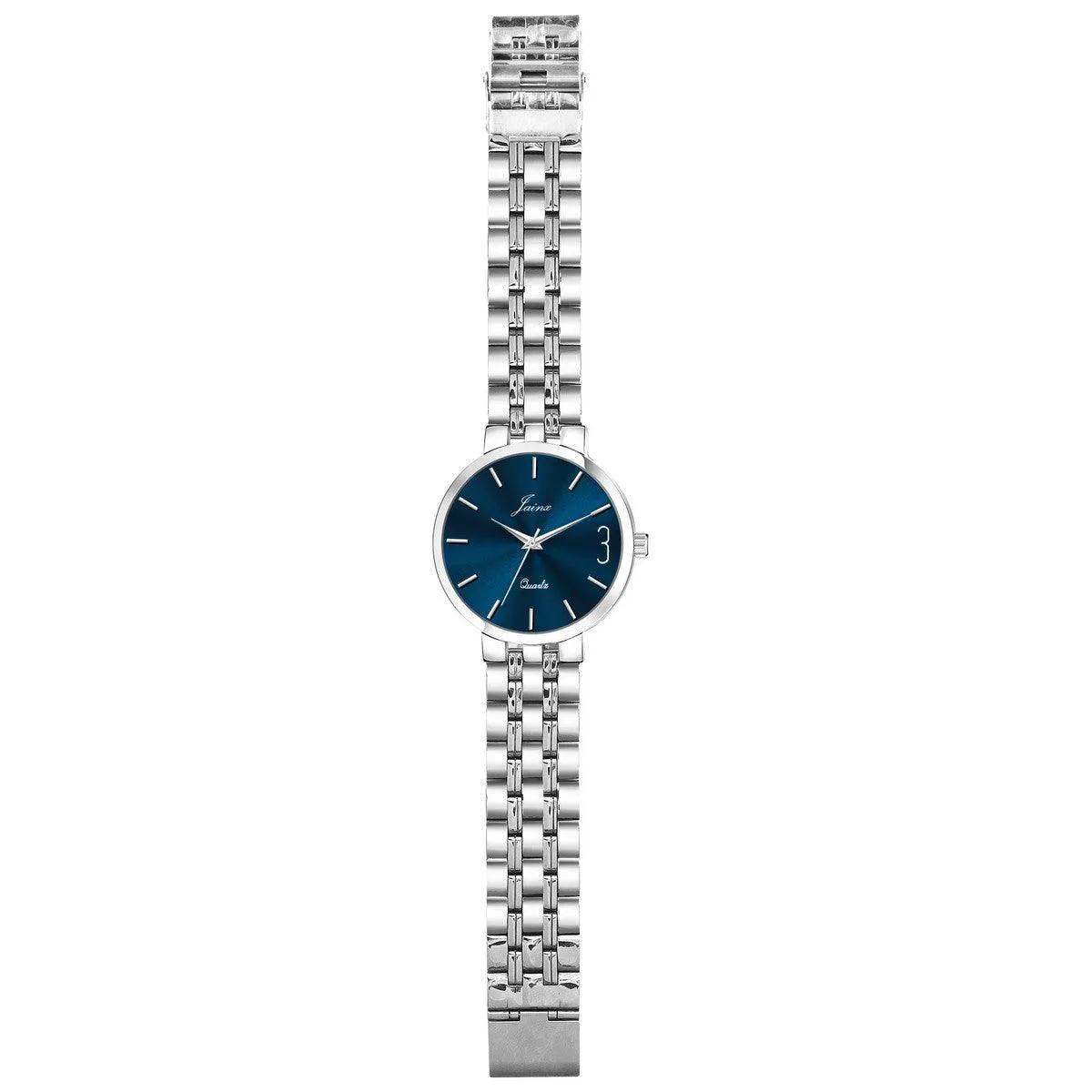 Men's Blue Dial Analog Watch with Stainless Steel Chain - Jainx JM7139