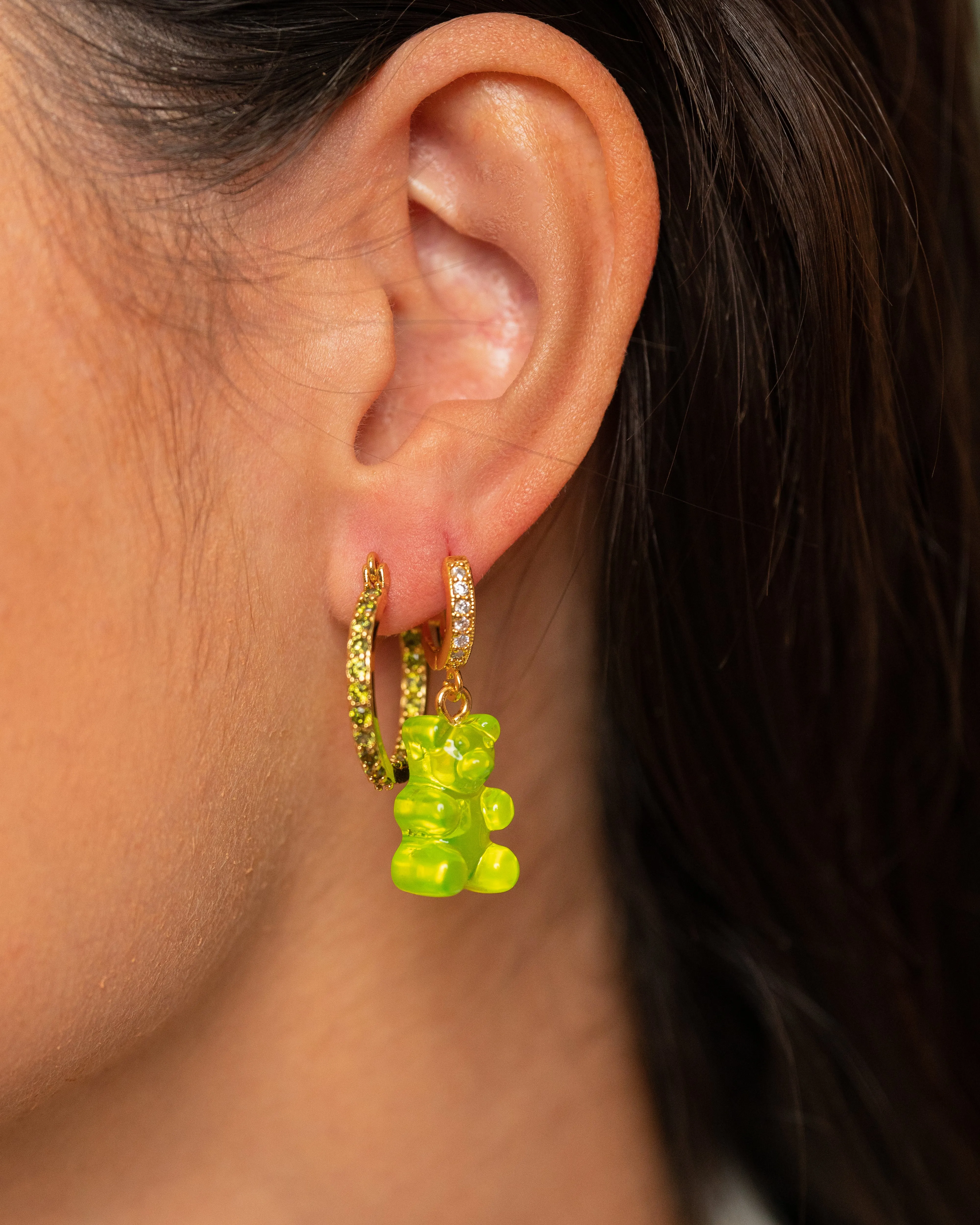 Mini Serena Hoops - Olive