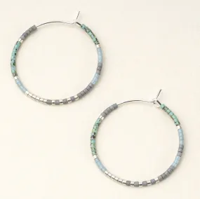 Miyuki Small Hoop Cobalt Turquoise
