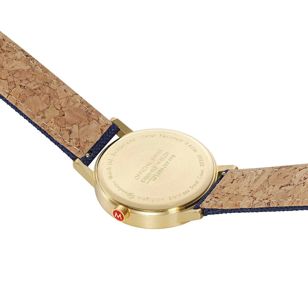 MONDAINE CLASSIC DEEP OCEAN BLUE GOLDEN WATCH 40 MM  A660.30360.40SBQ