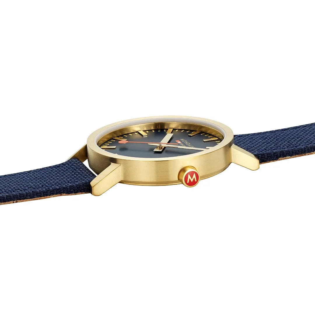 MONDAINE CLASSIC DEEP OCEAN BLUE GOLDEN WATCH 40 MM  A660.30360.40SBQ