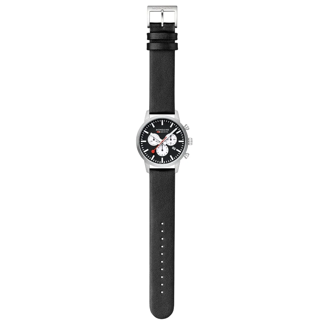 MONDAINE NEO, Black Vegan Grape Leather, 41 mm- MSD.41420.LBV CHRO