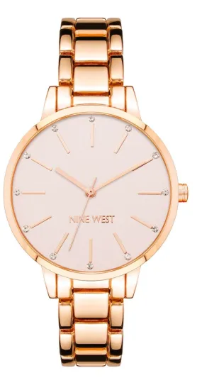Nine West Pink Dial Analog Watch For -  Ladies NW-2098PKRG