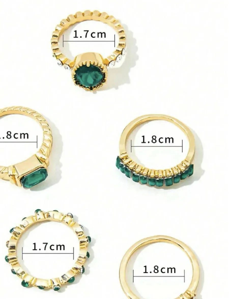 Oh La La Express Women Rings Set 5pcs
