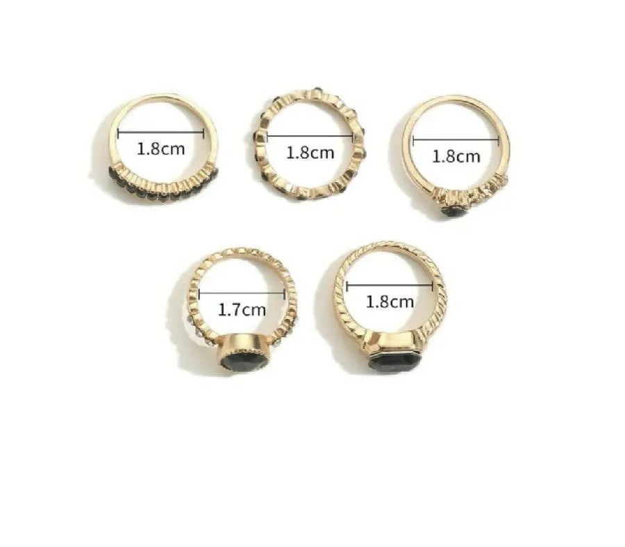 Oh La La Express Women Rings Set 5pcs