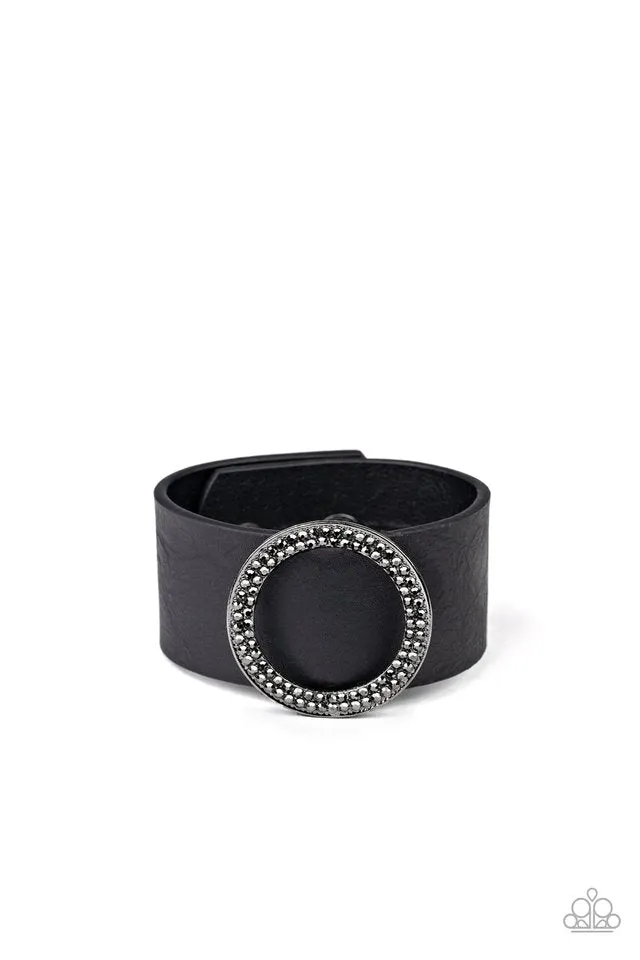 Paparazzi Bracelet ~ RING Them In - Black
