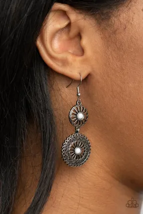 Paparazzi Earring ~ Keep It WHEEL - White