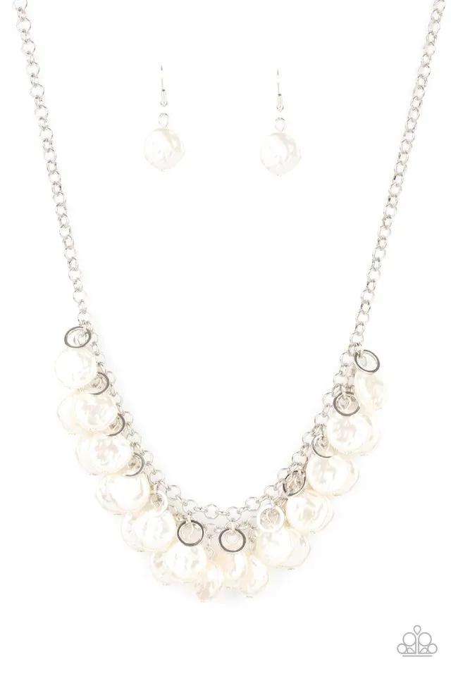 Paparazzi Necklace ~ BEACHFRONT and Center - White