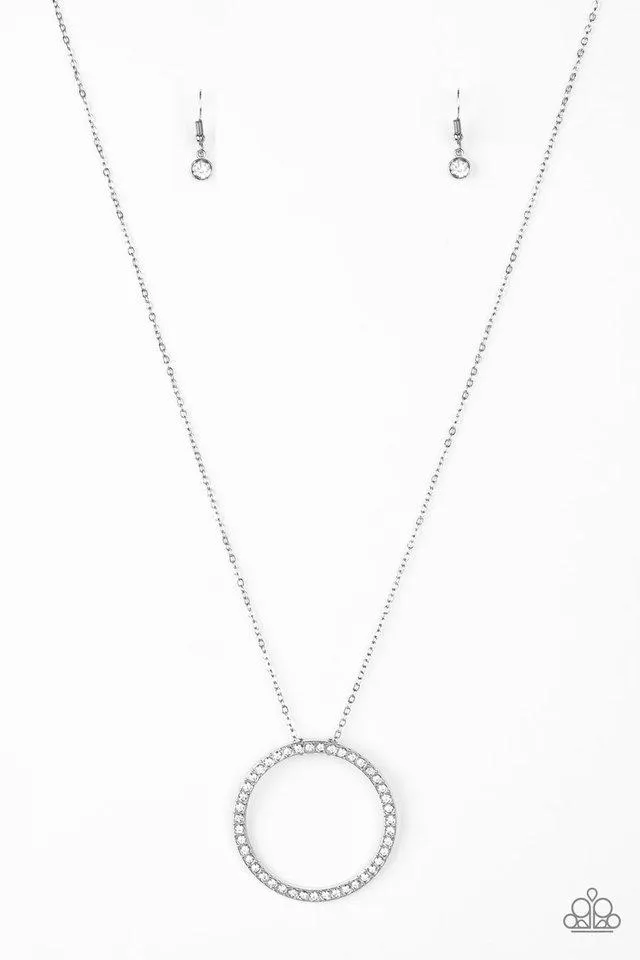Paparazzi Necklace ~ Center Of Attention - White
