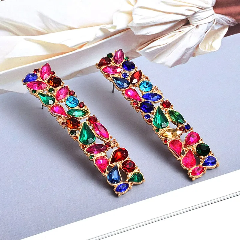 Paradise Rhinestone Stud Earrings