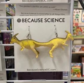 Parasaurolophus Statement Dangle Earrings