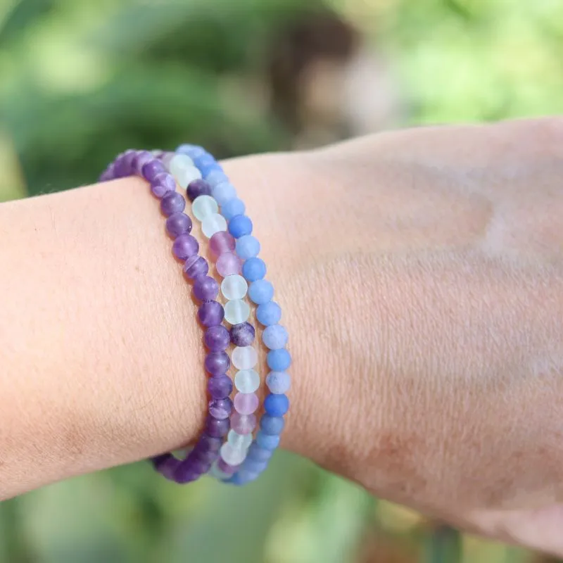 "Inspiration" Fluorite Amethyst & Aventurine Bracelet Set