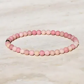 "Self Love" Matte Rhodonite Delicate Bracelet